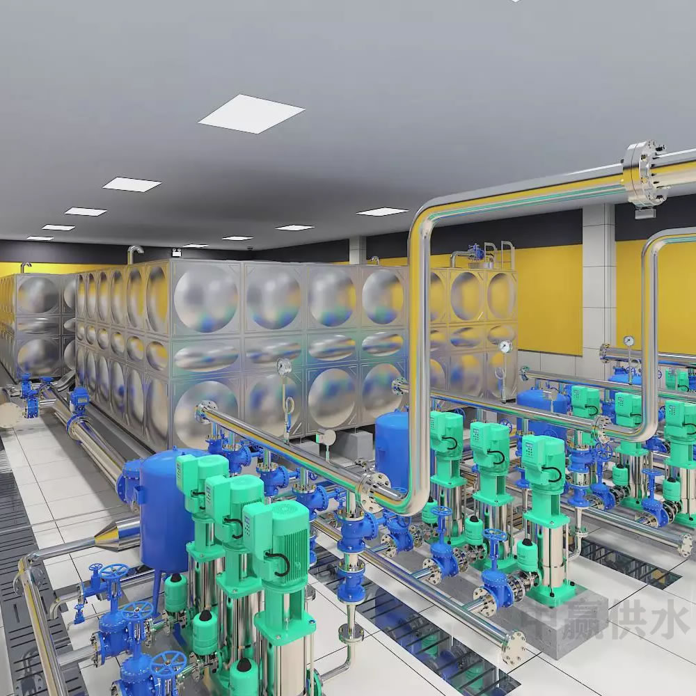 全自動恒壓變頻供水設備(二用一備,一拖三,一控三)