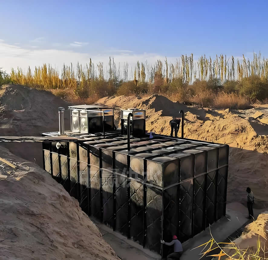 室外一體化消防供水泵站安裝于建筑室外綠化帶或地下空間，省地、易維護(hù)